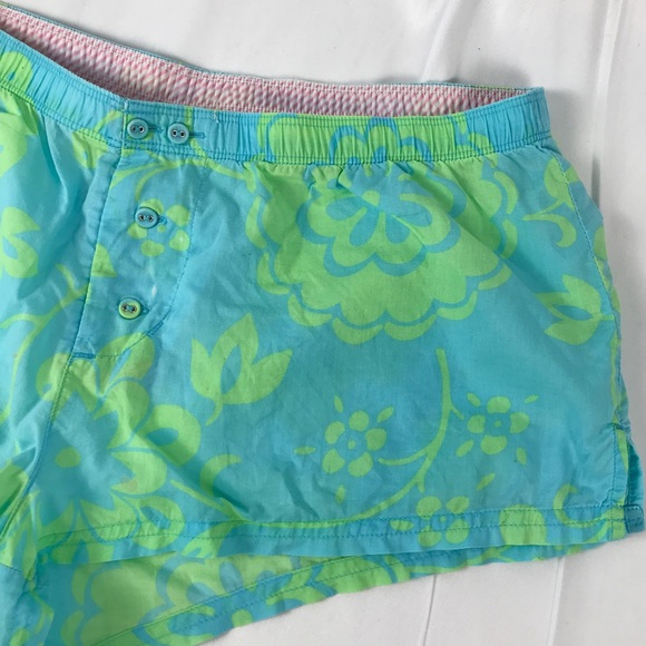 RARE VINTAGE Y2K PINK Boxer Victoria’s Secret Blue &‎ Green Floral - Picture 2 of 8